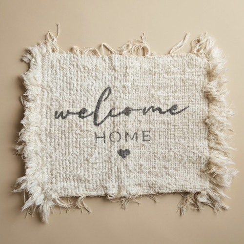 Alfombra rectangular 50x70cm WELCOME
