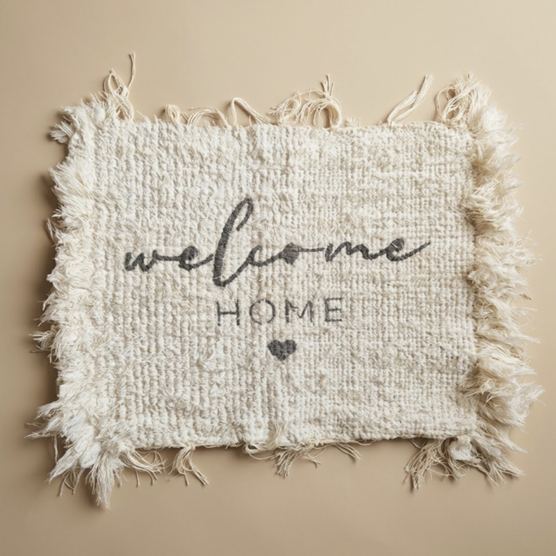 Alfombra rectangular 50x70cm WELCOME