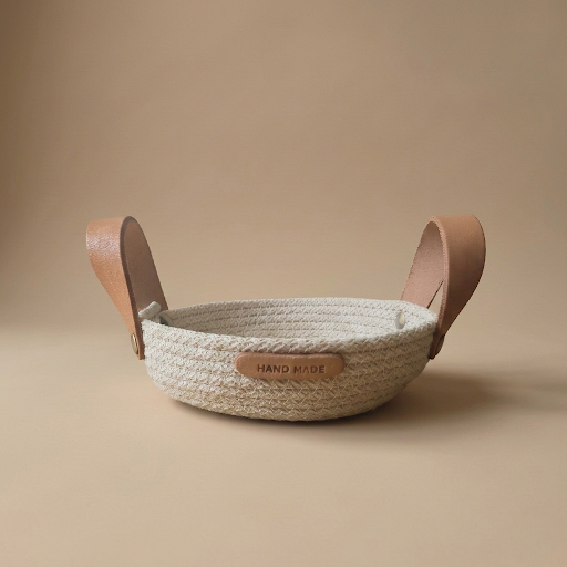 Panera chica con manijas en cuero