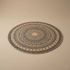 Individual de arpillera redondo mandala BOHO 36cm