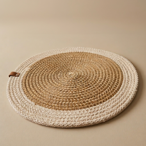 INDIVIDUAL_COMBINADO_YUTE+HILO Individual redondo combinado yute + hilo 32cm