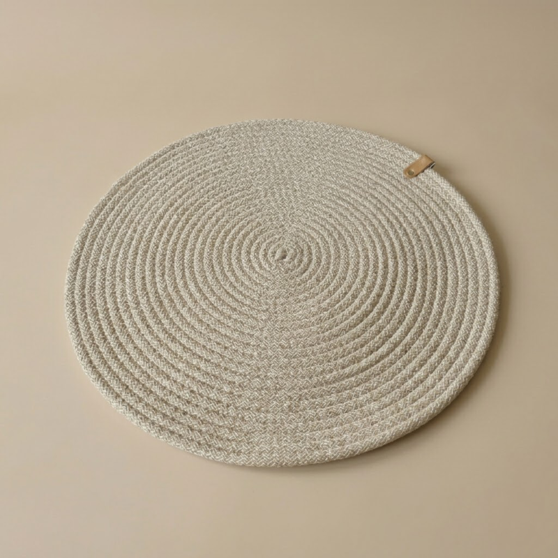 Individual redondo de hilo rustico 32cm