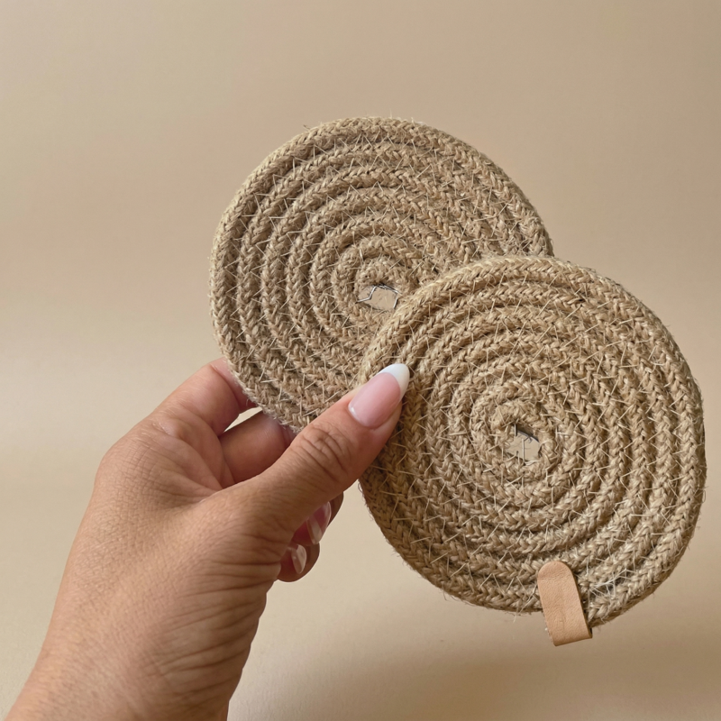 Posavaso de yute 11cm