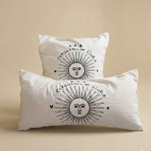 Set de Almohadones cuadrado 40x40 + rectangular 50x25cm CORONADOS