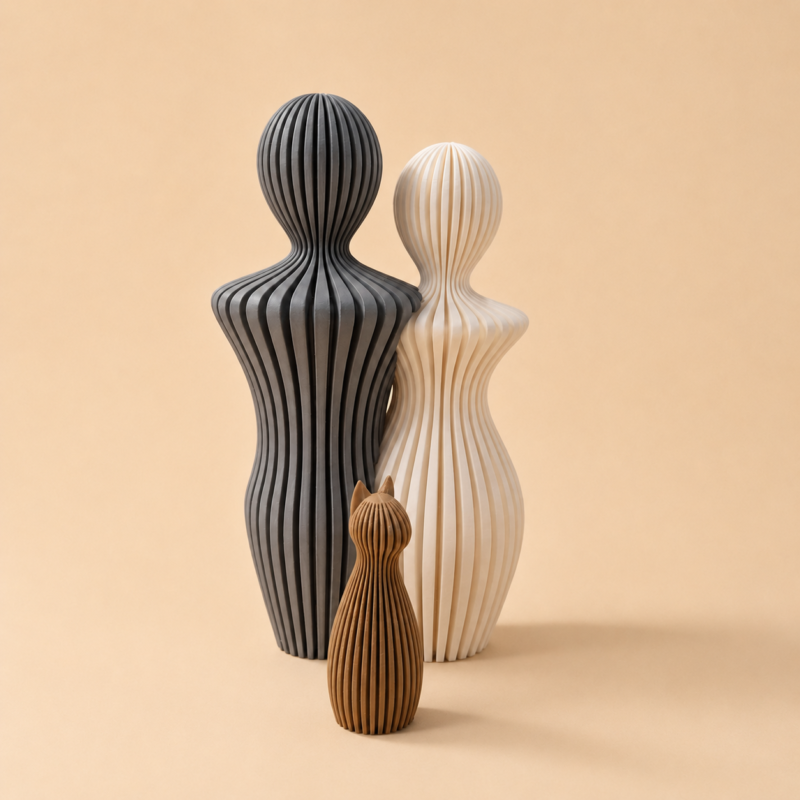 Set figuras Familia 20 cm - Pareja + gato