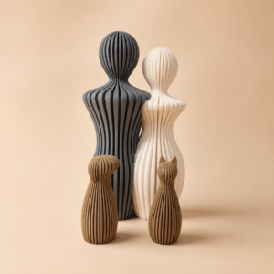 Set figuras Familia 20 cm - Pareja + perro y gato