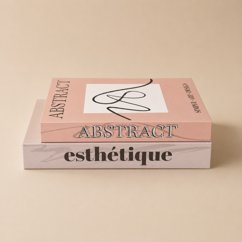 Set x2 cajas organizadoras Libros decorativos Esthetique