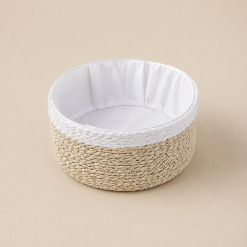 Cesto circular combinado de yute 17,5x7,5