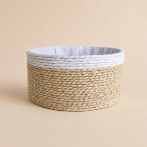Cesto circular combinado de yute 17,5x7,5