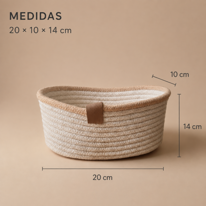 Cesto ovalado combinado 20x14x10