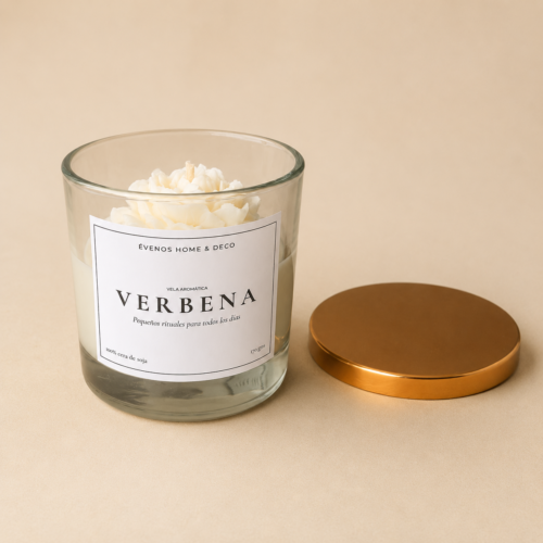 Vela de soja Tennesse liso Verbena con flor - Peonia