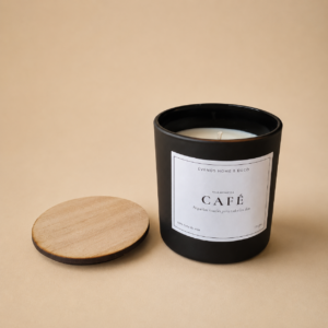 Vela de soja Tennesse negro mate Café