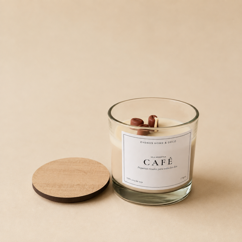 Vela de soja Tennesse liso Coffee Edition - Aroma Café